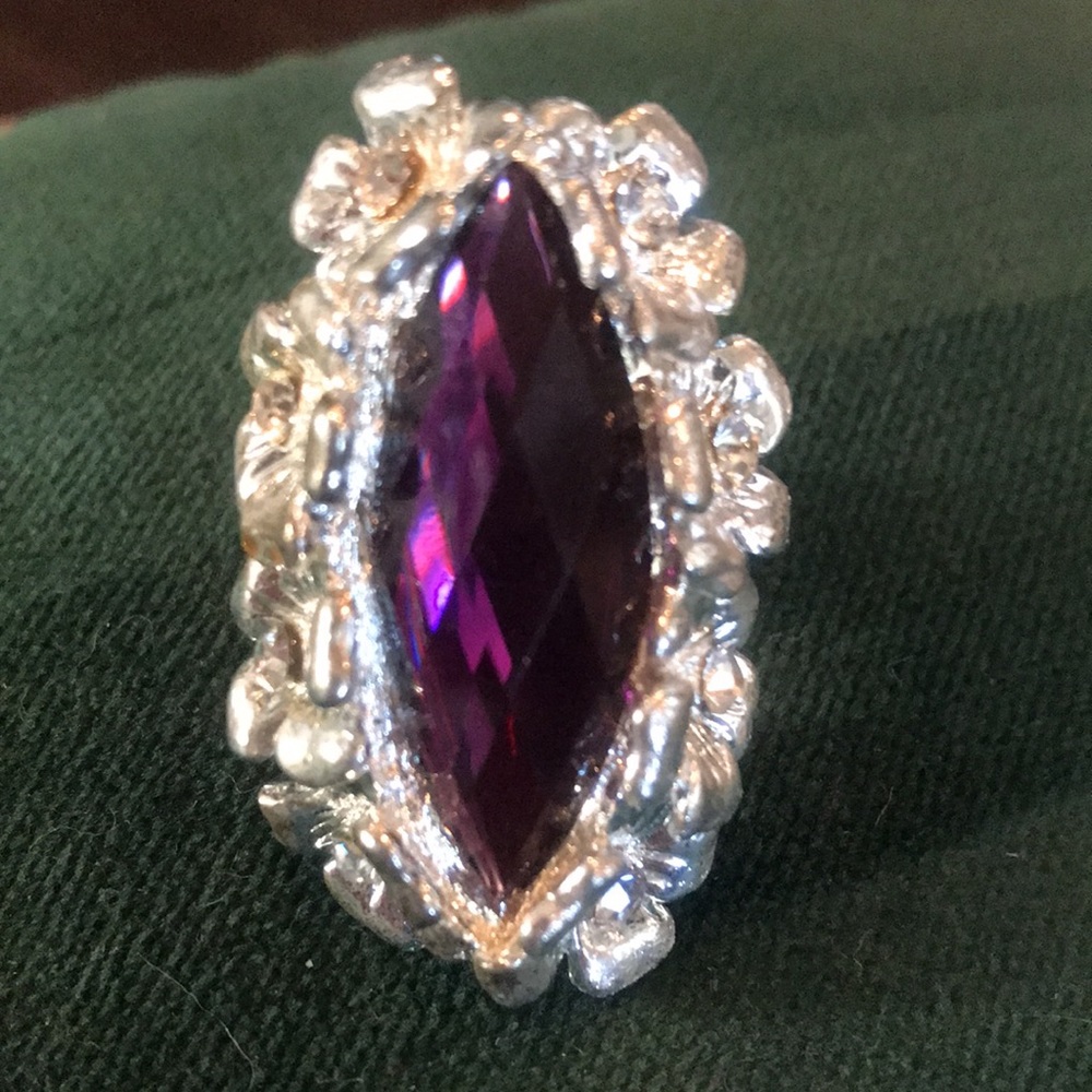 Vintage Statement Ring Sz6 Adjustable - image 2